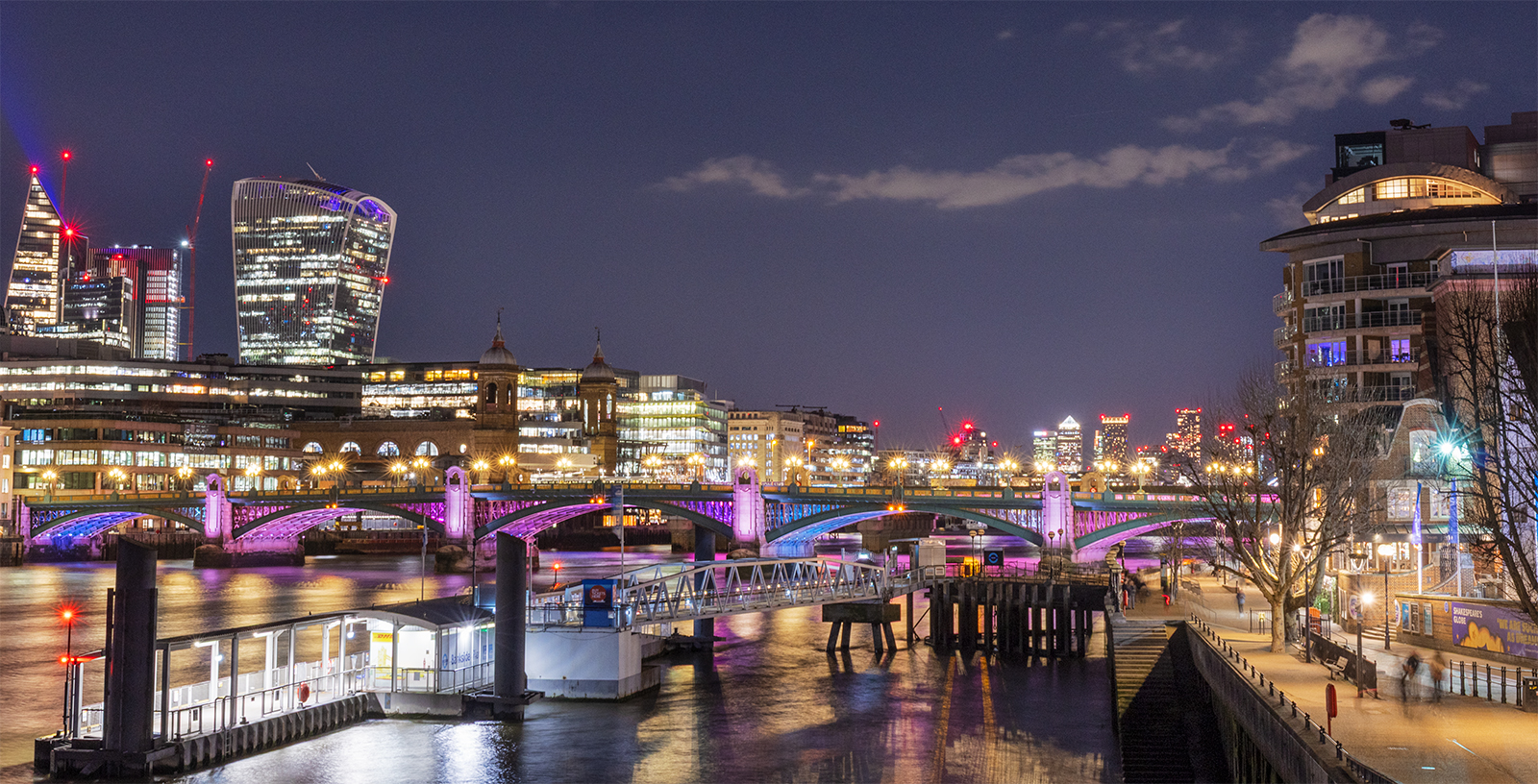 London South Bank at night